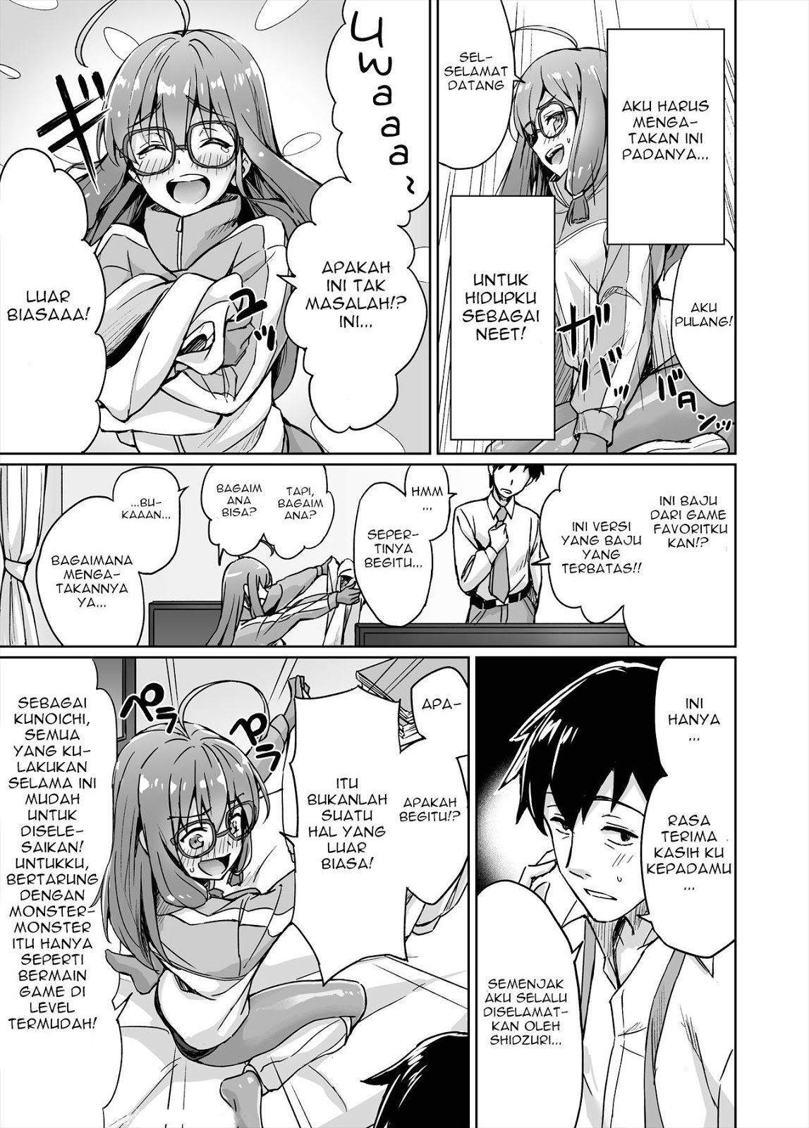 NEET de Otaku na Kunoichi to naze ka Dousei hajimemashita (Somehow, I Started Living With a NEET Otaku Kunoichi) Chapter 02 Gambar 4